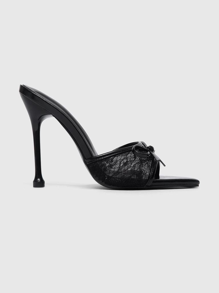 2026 Summer Sexy Mesh High Heel Slides for Women, European and American Style, Sizes 35-43