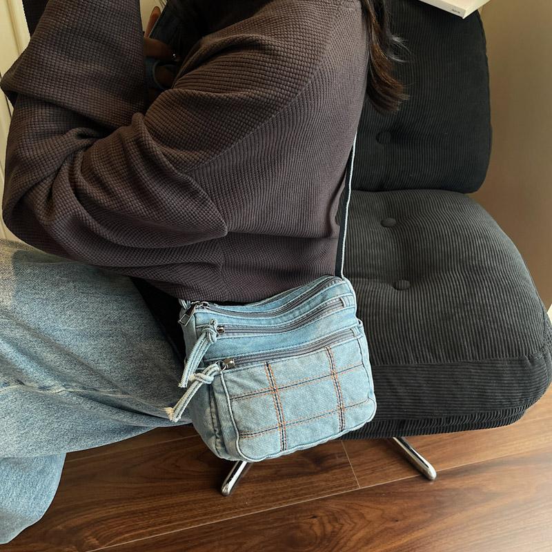 Shoulder Bag Women's Crossbody Bag Denim Small Square Bag