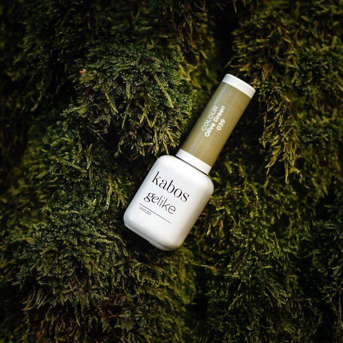 Vernis à ongle - Kabos Gelike 039 - Vert Olive - 8 ml - Hybride UV LED - Doux pour peaux sensibles