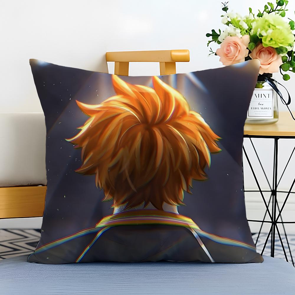 HHaikyuu Cushion Cover Washable Linen Pillowcase Soft  for Sofa Bed Cozy Home Room Decor