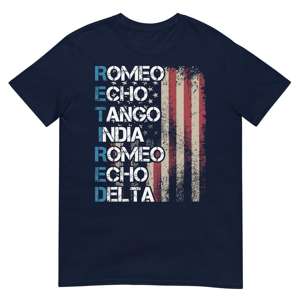 Phonetic Alphabet Retired Veteran Retireunisext Army Military Tshirt Small S