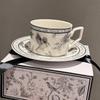 Ceramic Coffee & Milk Cup with Handle - Elegant Hot & Cold Drinkware for Meetings and Luxury Spaces