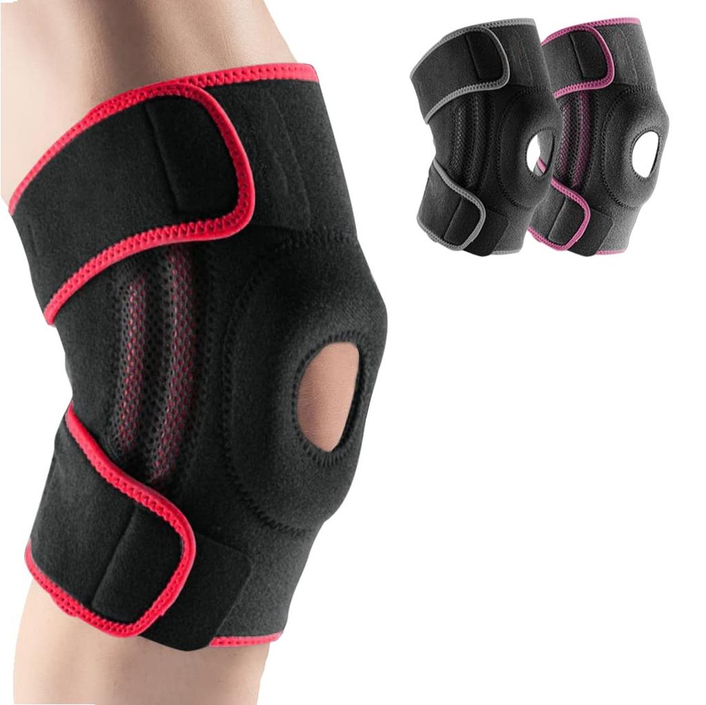 One piece Pressurized Silicone Anti Slip Knee Pads Athletic Running Fitness Outdoor Activity Bicycle Mountaineering Spring Leg Pads