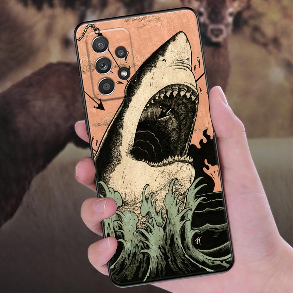 Japanese Wave Dragon Anime Phone Case For Samsung Galaxy A57 A56 A37 A55 A36 A26 A54 A52 A35 A34 A25 A17 A16 A15 A07 Soft Cover