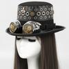 Steampunk Goggles Style Top Hat With Grommet Gear Gothic Themed Cosplay Costume Accessories