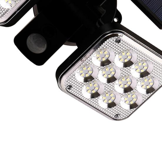2108 Solar Power Waterproof ABS Dual Sensor Light Head Solar Wall Light