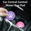 1 Pair Car Coasters Cup Dog paw print Mat Universal Holder Anti Slip Bottle Pad Insert Pads Most Water Cups Car Accessories
