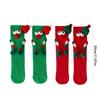 Children Christmas Party Decors Socks Creative Festival Cartoon Big Eyes Magnetic Hand Middle Tube Socks Hosiery Gift