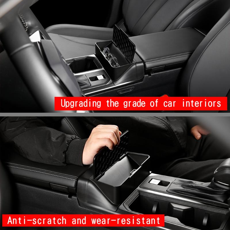 For Toyota Rav4 2026 ABS Black Car Gear Storage Box Armrest Box Front Storage Box Interior Car Accessories