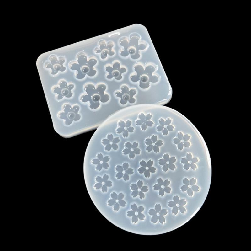 Flexible Harzform Anhängerformen Kleine Blumenform Silikonstruktur für Epoxid-Bastelarbeiten und Kreative Wanddekorationen