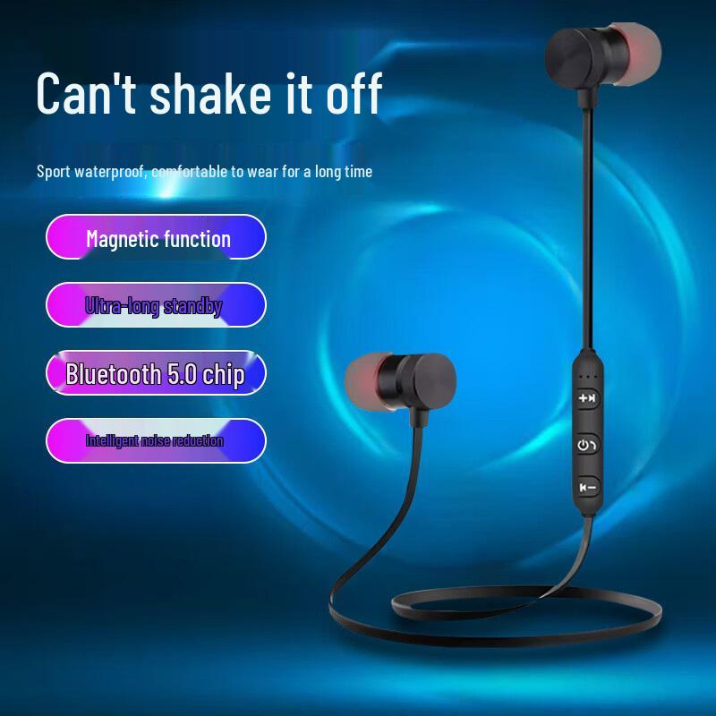 In-Ear Neckband Wireless Earbuds with Long Battery, Heavy Bass, Sport-Ready, Bluetooth, Magnetic Earphones 002