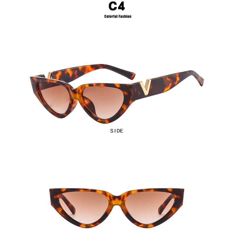 Women's sunglasses, small-frame V-shaped cat eye sunglasses.