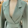 Max Family Style 2023 Women's Extra Long Wool Coat in New Water Ripple Design