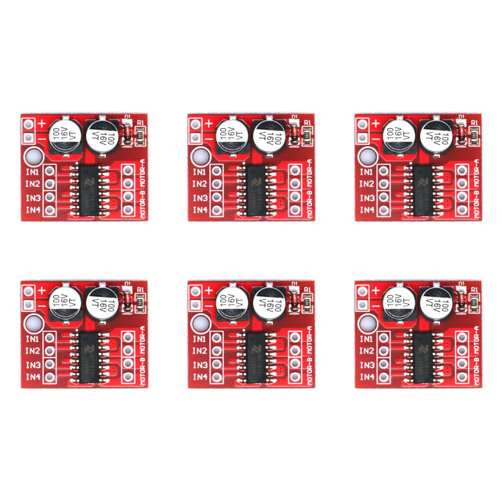 1-10 STÜCKE L298N DC-Motor-Treiber, MX1508 Mini Dual-Kanal 2-10V 1,5A 2-Wege PWM-Geschwindigkeitsregler Duale H-Brücke Schrittmotor-Treiber