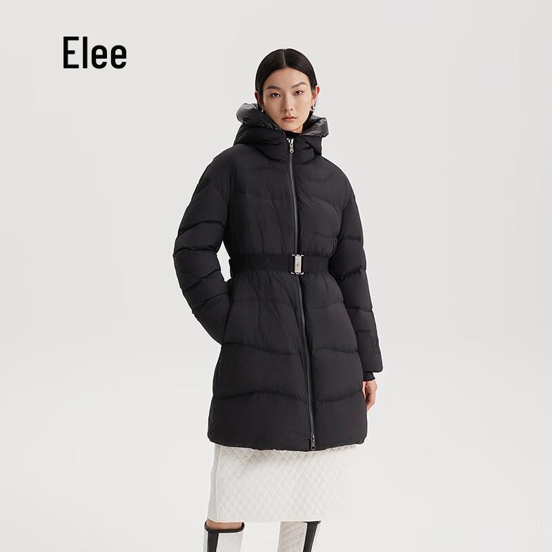 Aolaiyi Women's Mid-Length Hooded Goose Down Jacket