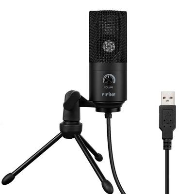 FIFINE USB Condenser PC Internet Game Home Voice Volume Tripod Microphone Stand Compatible with Black K669B Microphone, Microphone, Microphone,