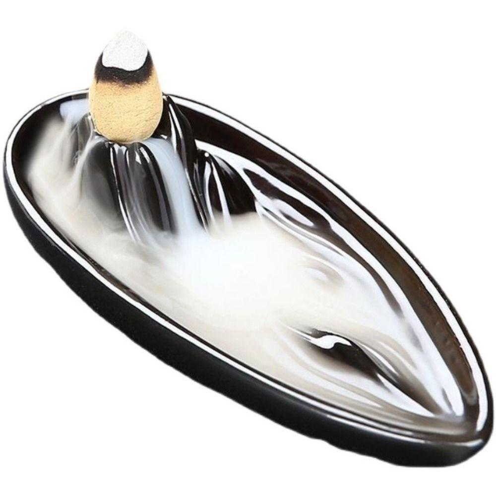 Wasserfall-Räuchergefäß, Rückfluss-Räuchergefäß, kreativer Keramik-Aromatherapie-Dufthalter, Vintage-Aroma-Diffusor für den Innenbereich