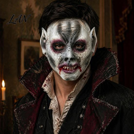 Realistische Vampir-Zombie-Maske Halloween für Erwachsene, Gruselige Blutige Schaurige Leichte PU-Schaumstoff Vollgesichts-Kostüm, Cosplay-Party Dunkle Atmosphäre