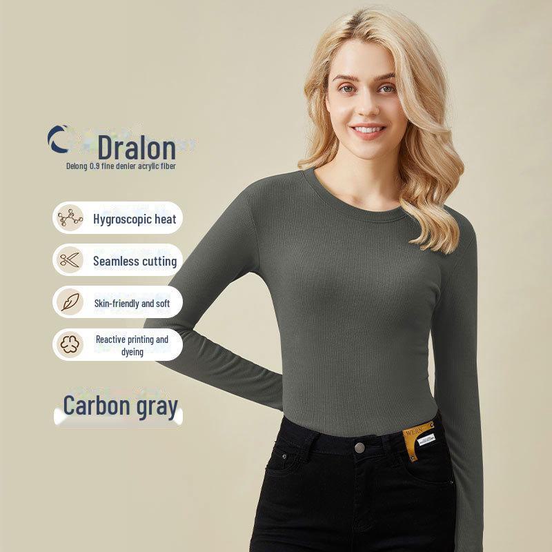 

Жіночий термотоп: Круглий виріз горловини, Німецький вельвет, Антибактеріальний, Осінній одяг L (115-135 jin)