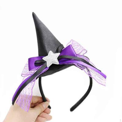 Enchanting Witch Hat Headband - Magical Hair Hoop for Halloween Costume Parties