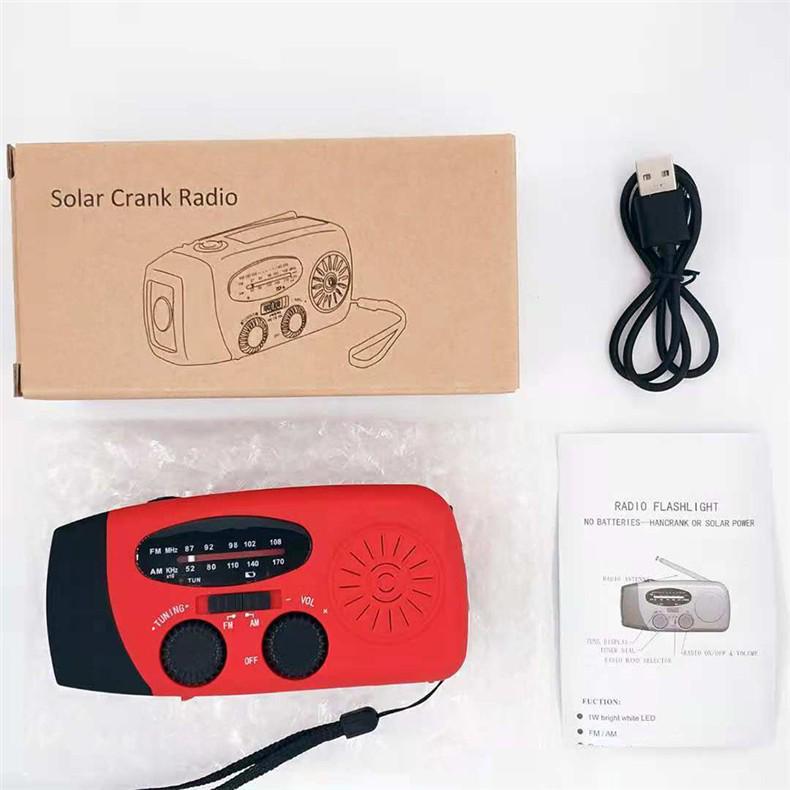 Germany 2026 Hand-Crank Emergency Radio with NOAA, Mini Portable with 3 LEDs