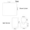Ocean Creature Fish Dolphin Printed Shower Curtain Set With Rugs Waterproof Bathroom Curtain Anti-Slip Toilet Carpet Home Decor
