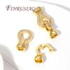 1-3Pcs/Lots Locks For Jewelry 18K Real Gold Plated Clasp For Bracelet,DIY Jewelry Making Supplies,Necklace Clasps Fasteners
