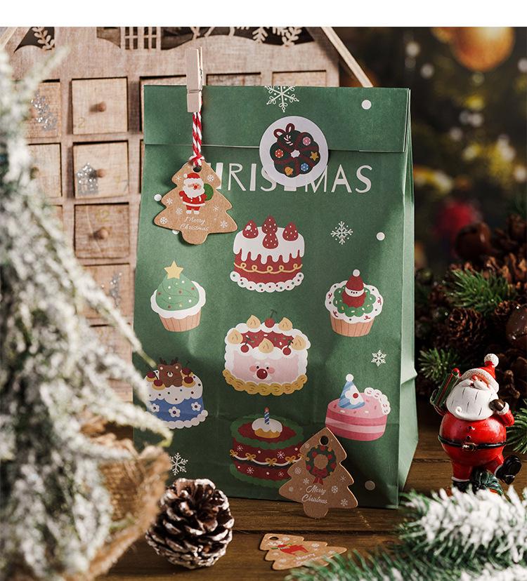 Etiquetas de Presente de Natal de Papel Kraft com Cordão - Cartões Penduráveis para Decoração de Árvore