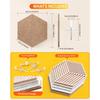 M-Modern-Sechskant-Korkplatten für Wände 10er-Pack Dekorative Kork-Pinwand-Fliesen mit 50 Pinnnadeln, Pinnwand für Büro & Zuhause