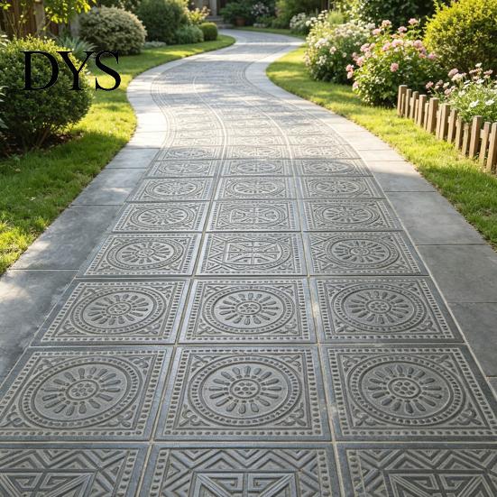 Home Craft Project for Garden Enthusiasts Reusable Concrete Path Stepping Stone Mold, DIY Pavement Cement Mould, Patio Walkway Maker Making