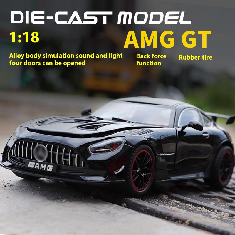 1/18 BENZ AMG cool sports car alloy model, cool sound and light, simulated interior, restore details, exquisite desktop ornaments