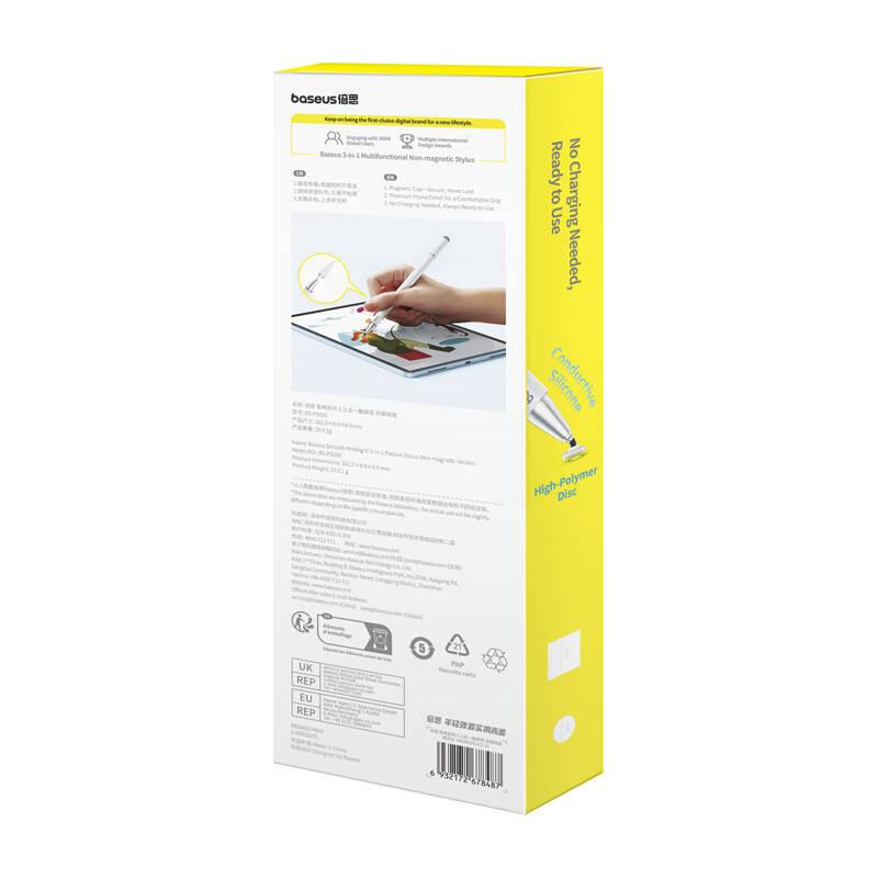 Dotykové pero Baseus Smooth Writing Iii Nemagnetická verze (Bílý)
