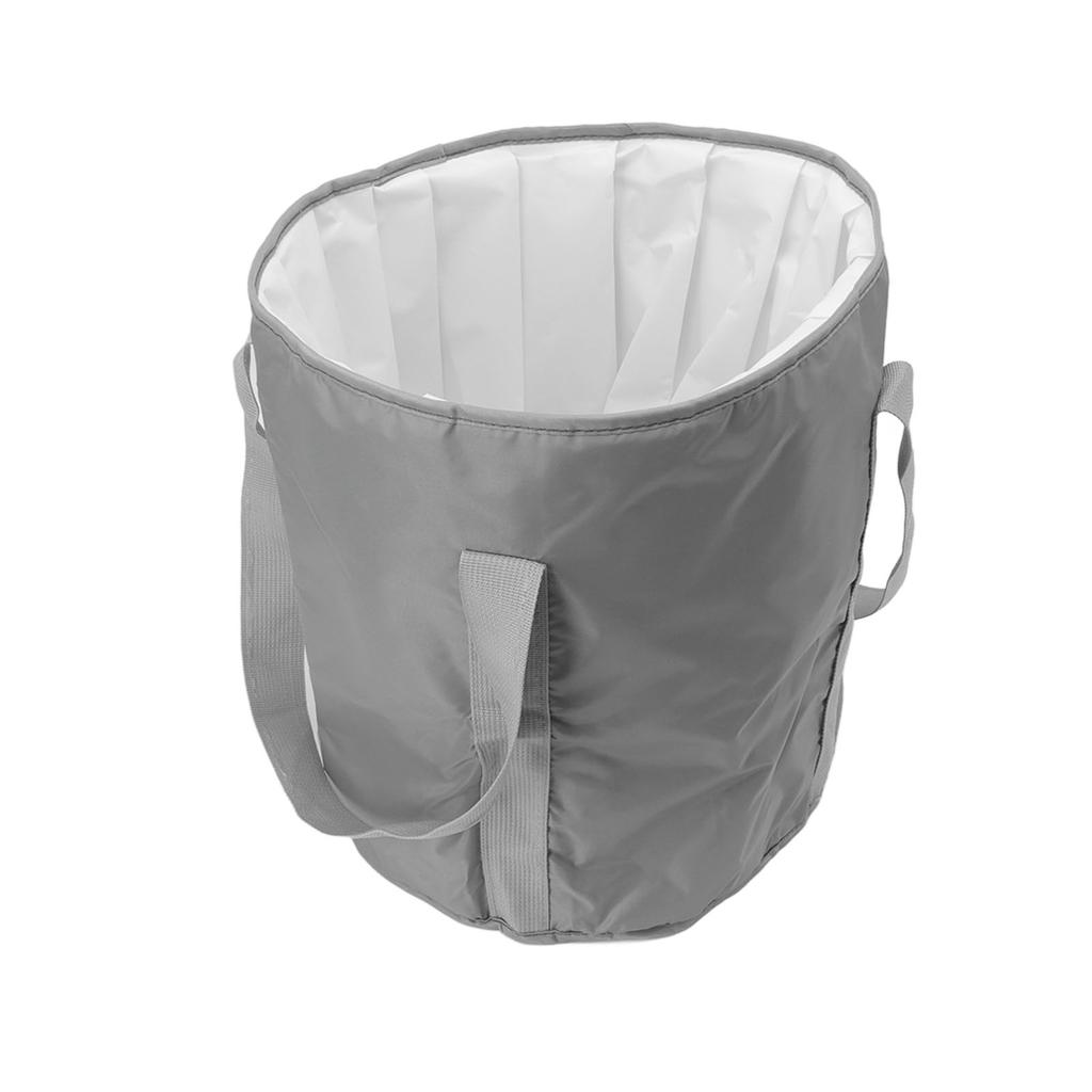 Foldable Foot Tub Polyester Double Layer Collapsible Camping Bucket with Storage Bag for Outdoor