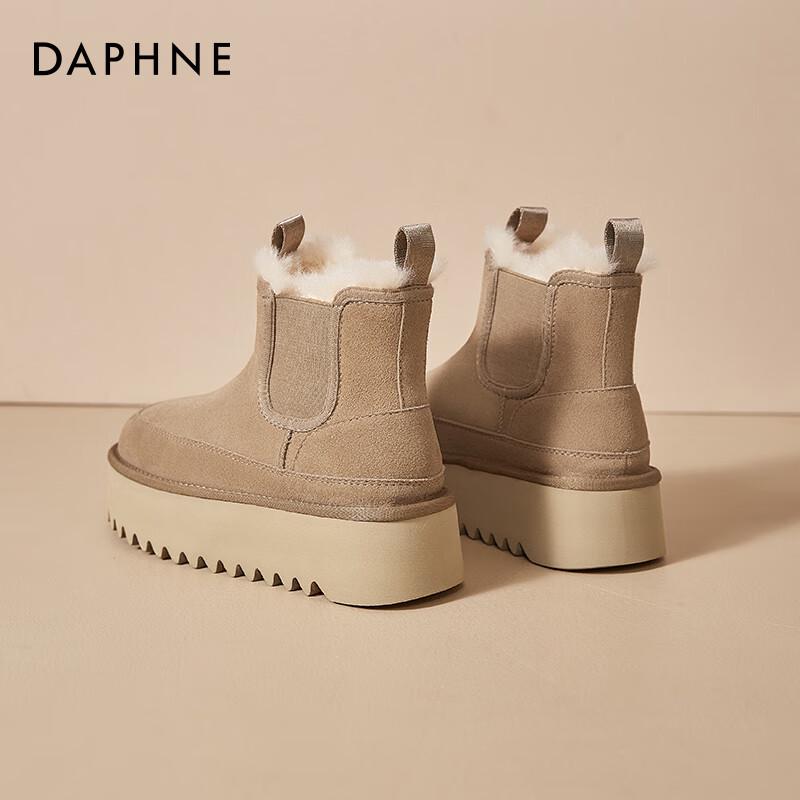 Daphne Women s Winter Plush-Lined Thick-Soled Short Snow Boots 38