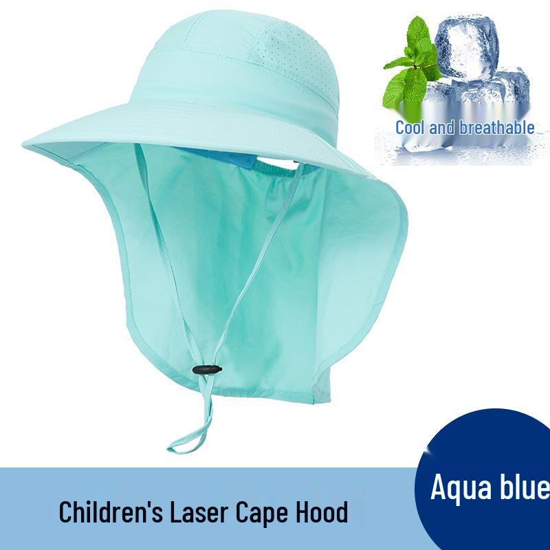 Men's Summer UV Protection Fishing Hat with Large Brim and Full Face Shield