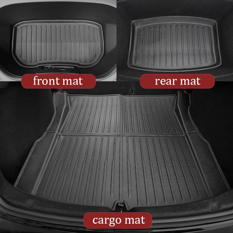 For Tesla Model 3 2024 Highland Floor Mats Cargo Liner Waterproof Anti-slip Trunk Mat TPE Pads Model 3 2025 Highland Accessories