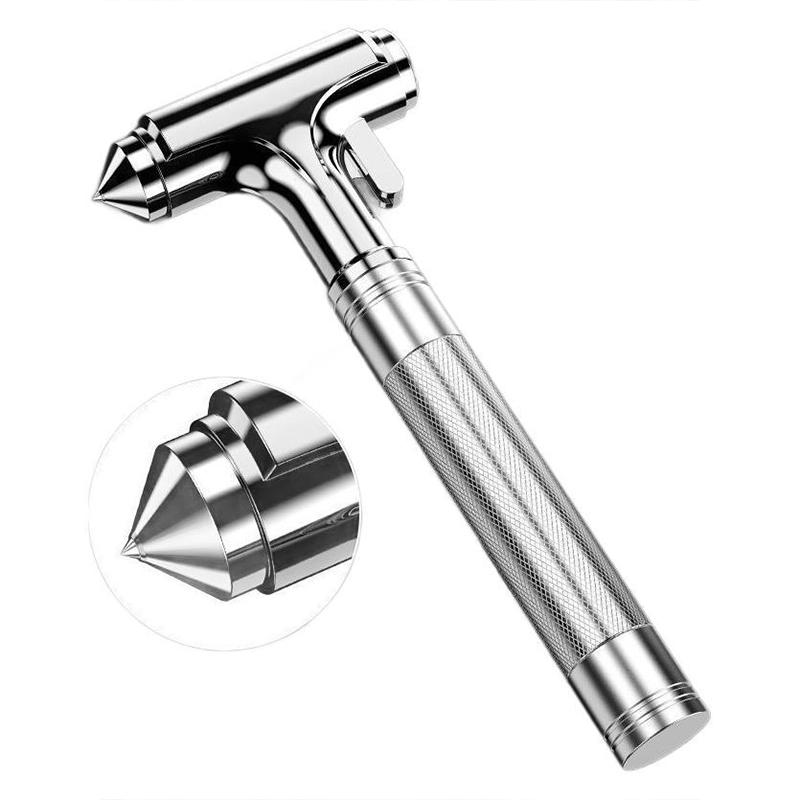 Multi Functional Emergency Knife Head Safety Hammer Car Safety Hammer All Metal Specialized Outdoor Self-defense Escape Hammer