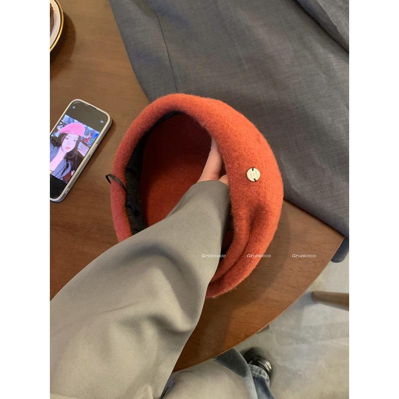 

Японский Трехмерный Все Подходящий Осень и Зима Берет Форма Лица Маленький Повседневный Универсальный Темперамент Простой Ретро Шляпа Художника Тренд one size