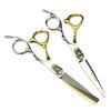6.0 inch FNT-11 Nimpson color bull's head flat cut hairdressing straight cut tooth cut white gold black blue 05-5