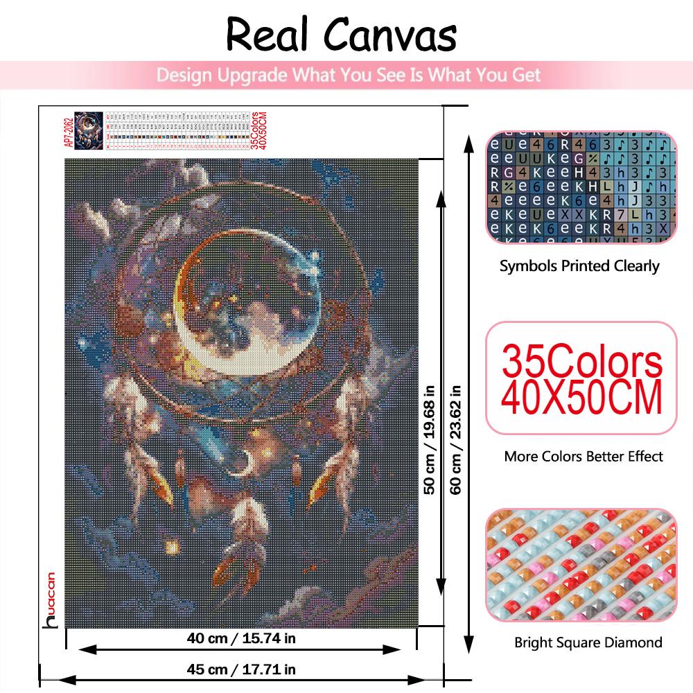 Diamond Painting Set Dream Catcher Landscape Full Square Round 5D Diy Embroidery Mosaic Feather Home Decor