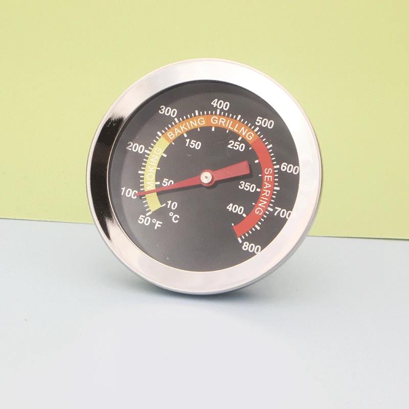 Kitchen Cooking Thermometer Stainless Steel BBQ Grill Thermometer for Oven BBQ Grill with Probe Heat Barbecue 52mm 10℃-400℃ 2