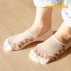 Double Flower See-Through Slippers (5-Piece Set)