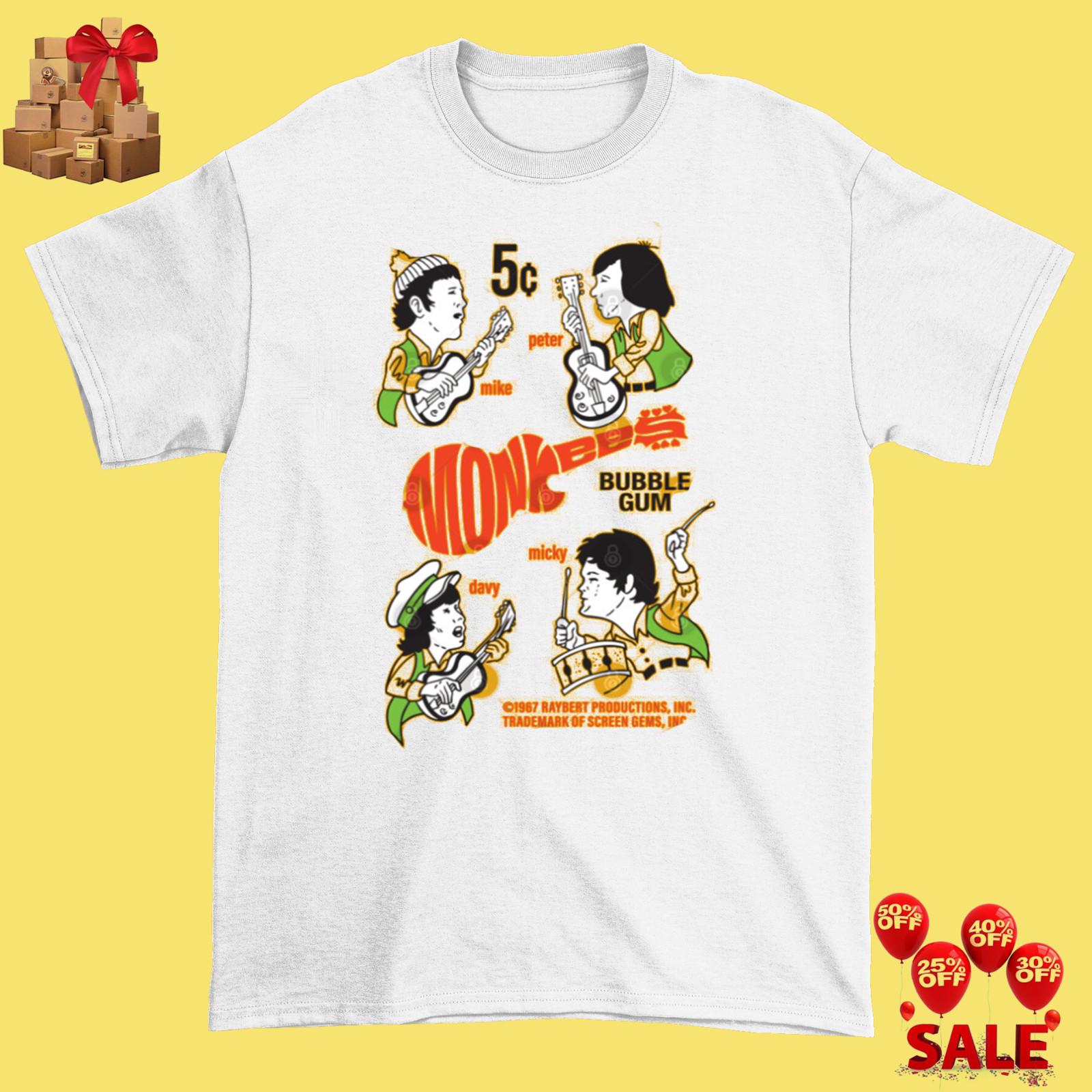 Rare The Monkees Music T-Shirt All size Fifft Unisex shirt D2326 XL