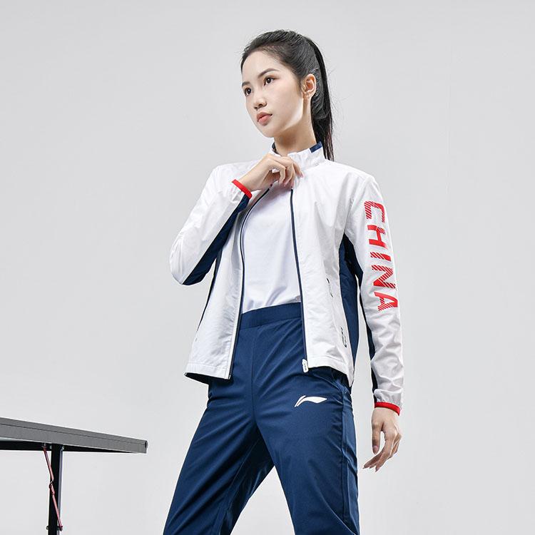 Li Ning Outdoor Casual Sports Zip Stand Collar Long Sleeve Jacket Unisex Jacket Standard-White AYYT001-1