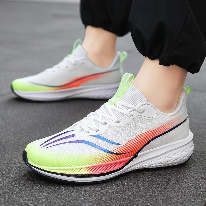 Running shoes Flying woven mesh breathable bottom sports shoes Men and women Children Young and young students Lightweight casual shoes