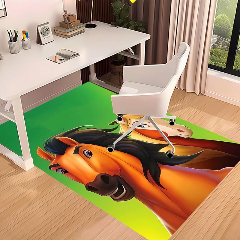 Spirit Stallion of the Cimarron Printed Absorbent Washable Carpet, Non-Slip Bathroom Mats, Kitchen Rugs, Yoga Mat,Living Room Entrance, Camping Picnic