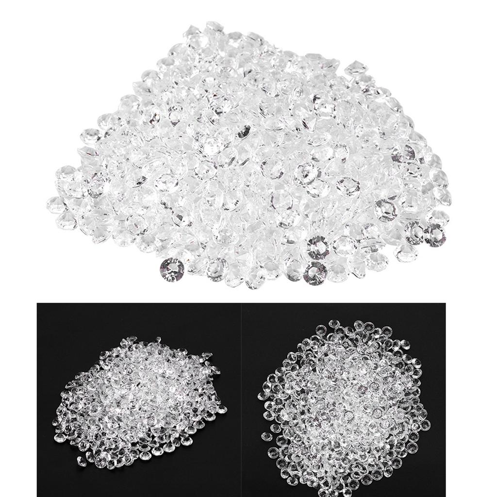 Transparent Acrylic Beads Wedding Party DIY Ornament Beautiful Accessories Decor(8mm 1000Pcs)