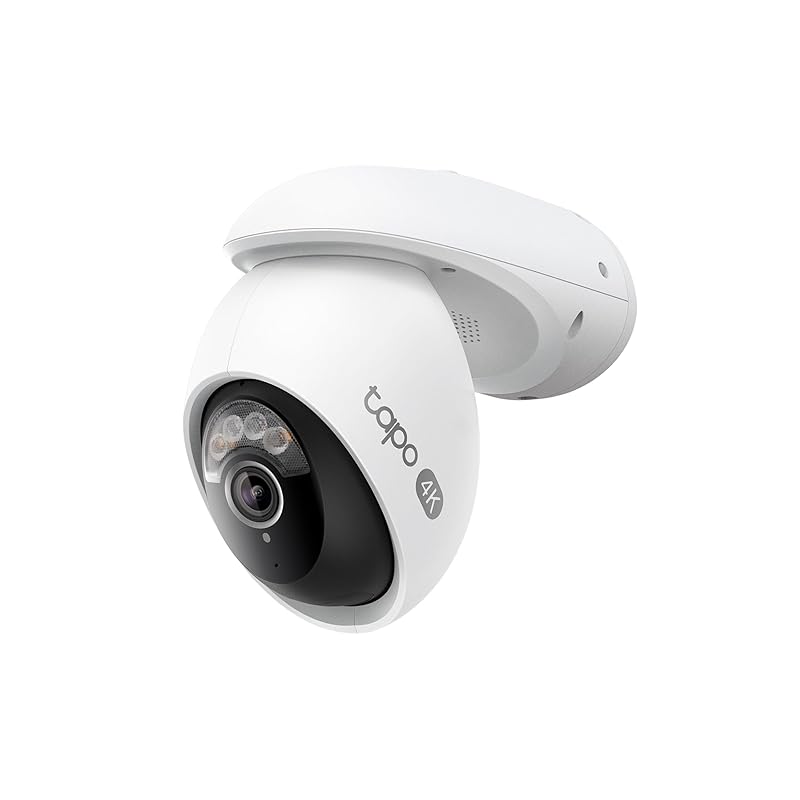TP-Link Tapo C560WS Security Camera, Outdoor Surveillance Camera, Smartphone Compatible, Wi-Fi, 4K 8MP Pan/Tilt, 360° AI Detection, Full Color, IP66