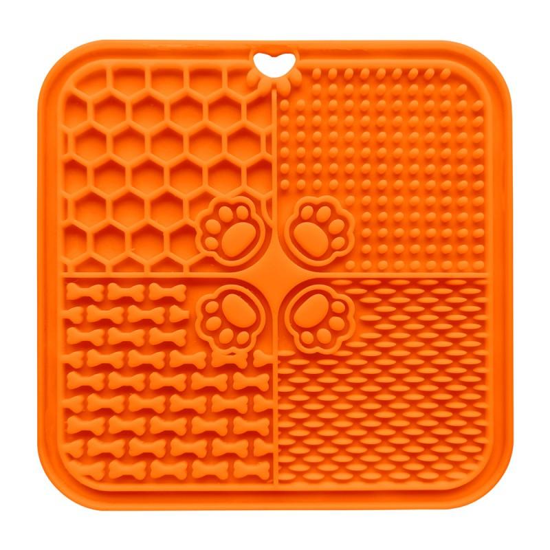 Silicone Slow Feeder Mat Dogs Cats With Suction Base Non-Slip Lick Pad Food Puzzle Tray In Multiple Colors
