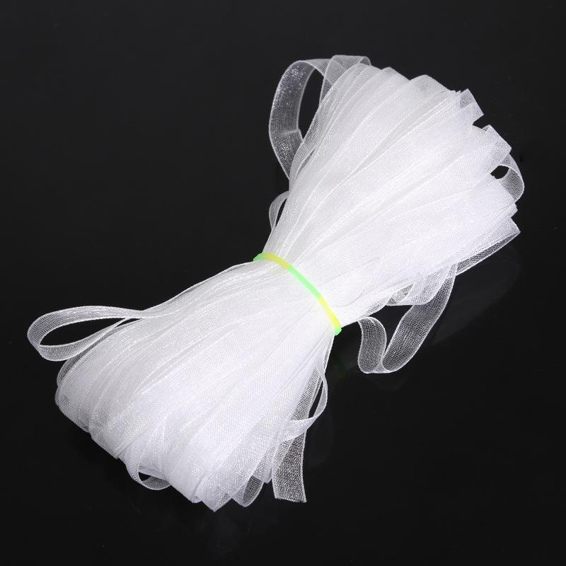 6mm Transparentes Chiffon-Satinband für DIY-Bastelarbeiten: Ohrringe, Haarschmuck, Hutstricken - 18m/Packung